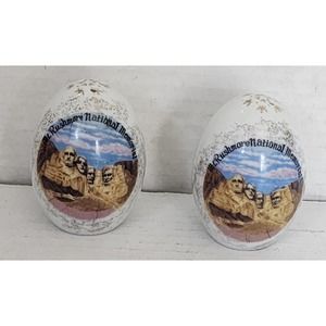 Mount Rushmore Salt & Pepper Shakers In Original Box Ceramic Made In Japan